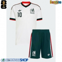 Maglie da calcio Messico Alexis Vega #10 Seconda Maglia Bambino Mondiali 2026  Manica Corta (+ Pantaloni corti)